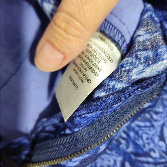 Cynthia Rowley Women's 100% Blue Linen Shorts Size 6 Small - Picture 6 of 7